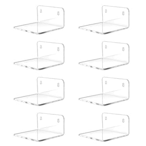 Mini Acrylic Floating Wall Shelves, 8-Pack – Yosham