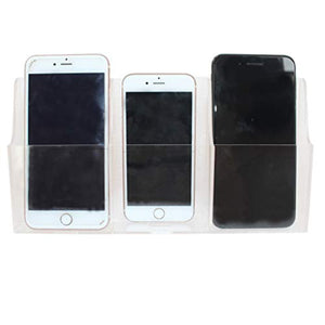 3-Grid Acrylic Wall-Mount Desk Phone Organizer – Yosham