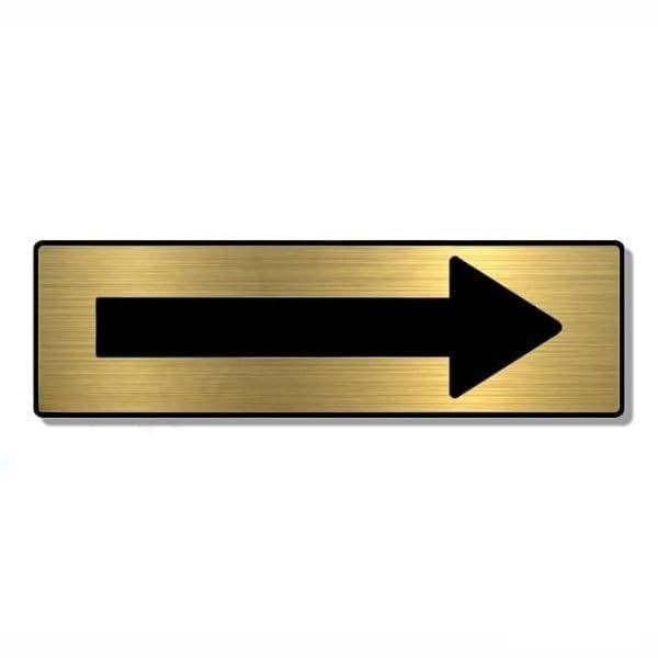 Gold Acrylic Direction Arrow Sign, Self-Adhesive – view 2