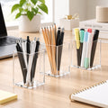 Clear Acrylic Square Pen Holder Set of 3 — PENCIL-HOLDER-D6