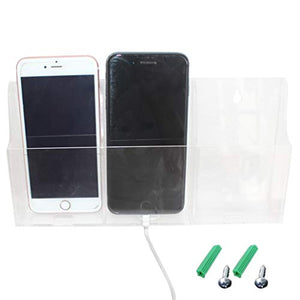 3-Grid Acrylic Wall-Mount Desk Phone Organizer – Yosham