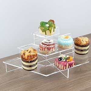 Large Acrylic Display Riser, Half Hexagon – Yosham