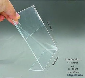 Acrylic Sign & Menu Holder Stand, 6x4 In – Yosham