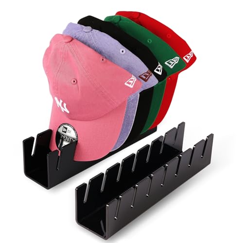 Acrylic Hat Organizer Stand, No-Install, 2-Pack — Black