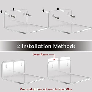 Mini Acrylic Floating Wall Shelves, 8-Pack – Yosham
