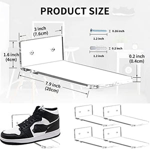 Acrylic Floating Shoe Display Wall Shelves, 6-Pack – Yosham