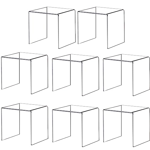 Clear Acrylic Square Display Risers, 6 × 6 × 6 in, Pack of 8 – view 3