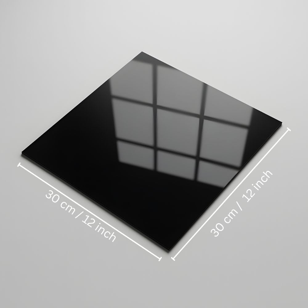 Reflective Acrylic Product Photo Boards, Square 12 × 12 in (30 × 30 cm), Black & White, Pack of 2 – view 3