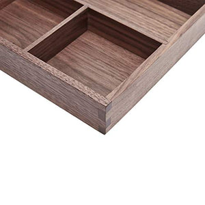 Black Walnut Wood Desk & Drawer Organizer Tray – Yosham