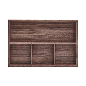 Black Walnut Wood Desk & Drawer Organizer Tray – Yosham