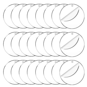 Clear Acrylic Round Blanks for Crafts, 50-Pack – Yosham