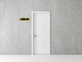 Gold Acrylic Direction Arrow Sign, Self-Adhesive