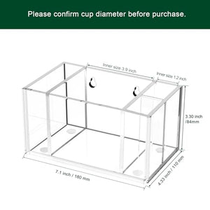 Acrylic Cup Holder & Dispenser with Marker Slots – Yosham