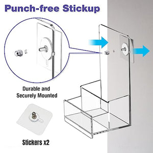 Acrylic Wall-Mount Brochure Holder Rack, 2-Pack – Yosham