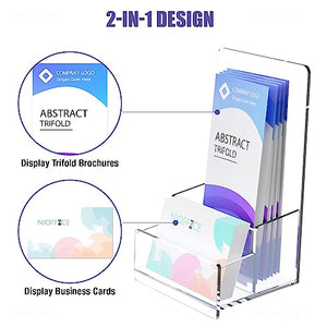 Acrylic Wall-Mount Brochure Holder Rack, 2-Pack – Yosham