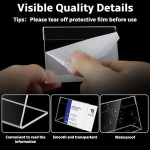 Mini Acrylic Sign Holders, 3.5x2 In, 30-Pack – Yosham