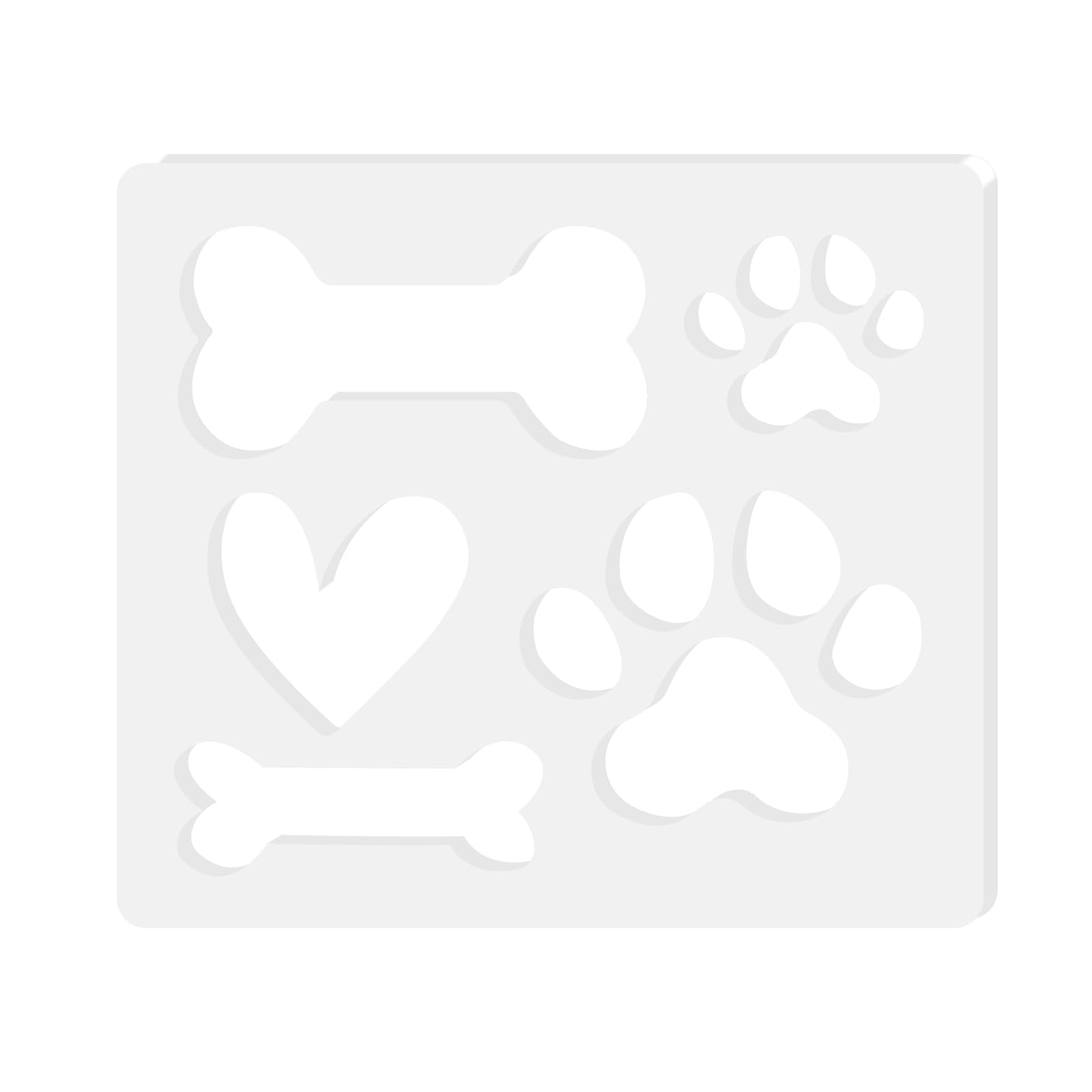 Acrylic Dog Bone & Paw Print Router Templates – Yosham
