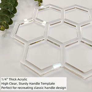 en_IN, Honeycomb Router Template,Acrylic Honeycomb Woodworking Template,Router Inlay Jig for Woodworkers and Makers (12''x 7.875"), A21TJRUUN4KGV