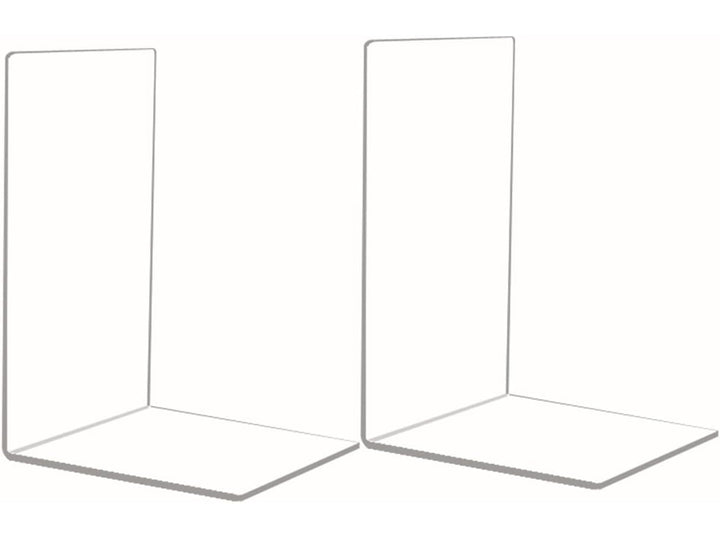Clear Acrylic Book Ends for Shelf & Desk, Pack of 2 – view 2