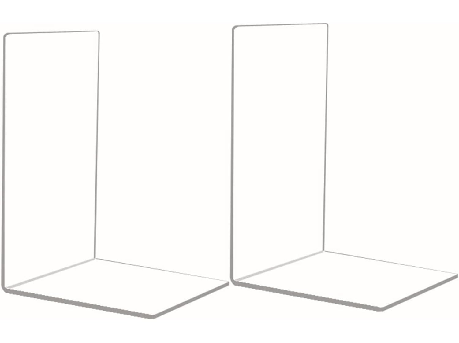 Clear Acrylic Book Ends for Shelf & Desk, 2 Pc – Yosham