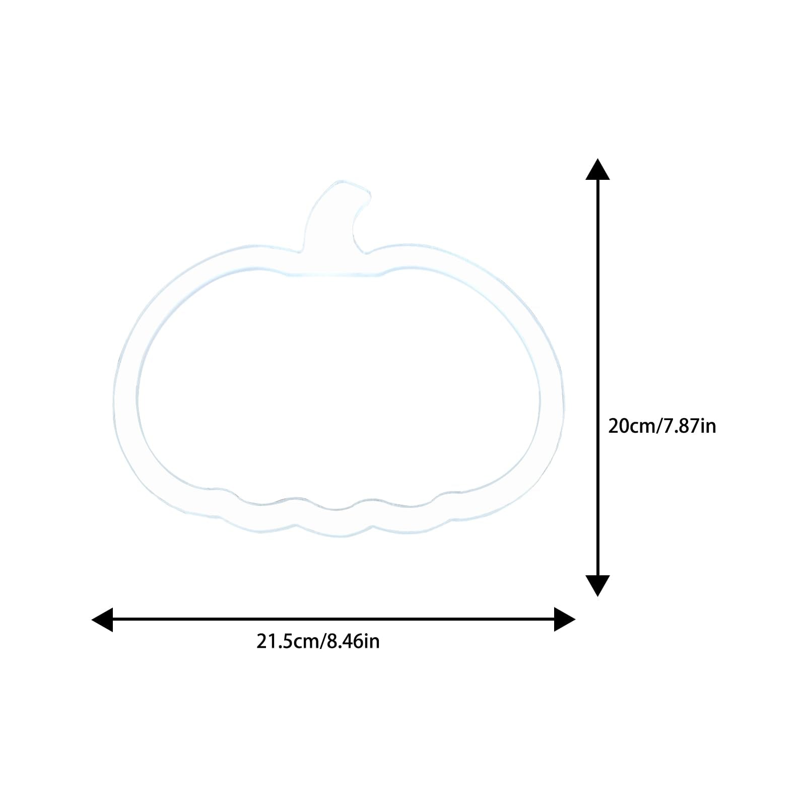Acrylic Pumpkin Stencil Template, 8.46x7.87in – view 2