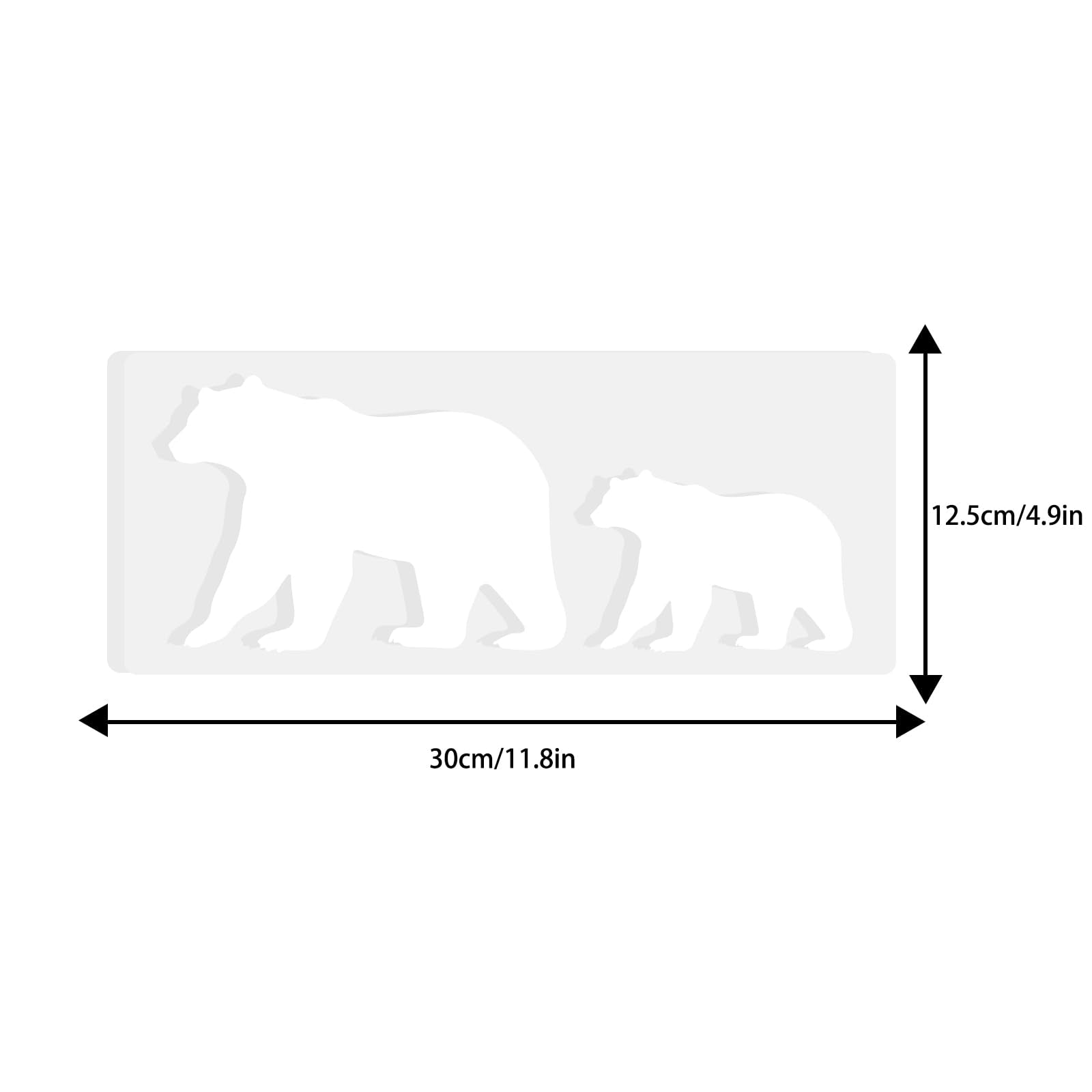 Acrylic Dog Router Inlay Template for Woodworking — Bear – view 2
