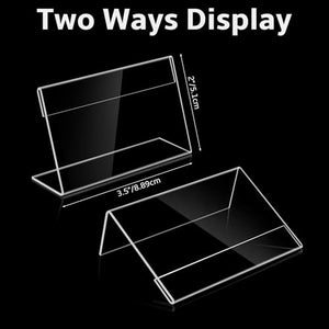 Mini Acrylic Sign Holders, 3.5x2 In, 30-Pack – Yosham
