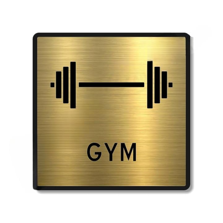 Gold Acrylic Gym Sign, Self-Adhesive – view 2