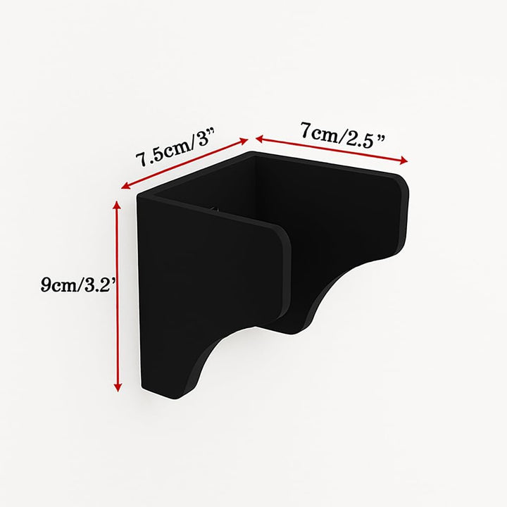 Acrylic Guitar Wall Mount Hanger, 5mm — Black — Black – view 2
