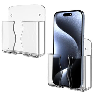 Transparent Wall-Mount Phone Holder, 2-Pack – Yosham