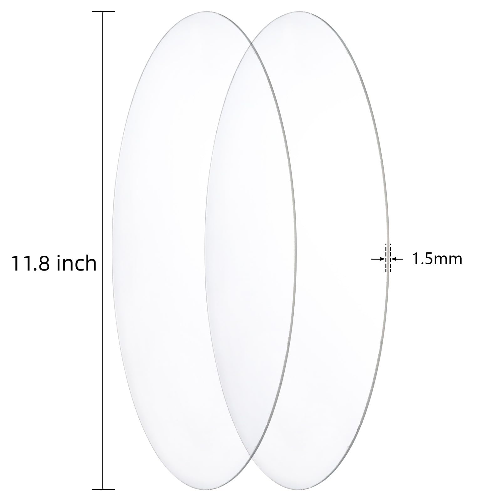 12-Inch Clear Acrylic Round Sheets, 6-Pack – Yosham