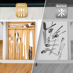 Expandable Cutlery Drawer Organizer, 2 Compartments – Yosham