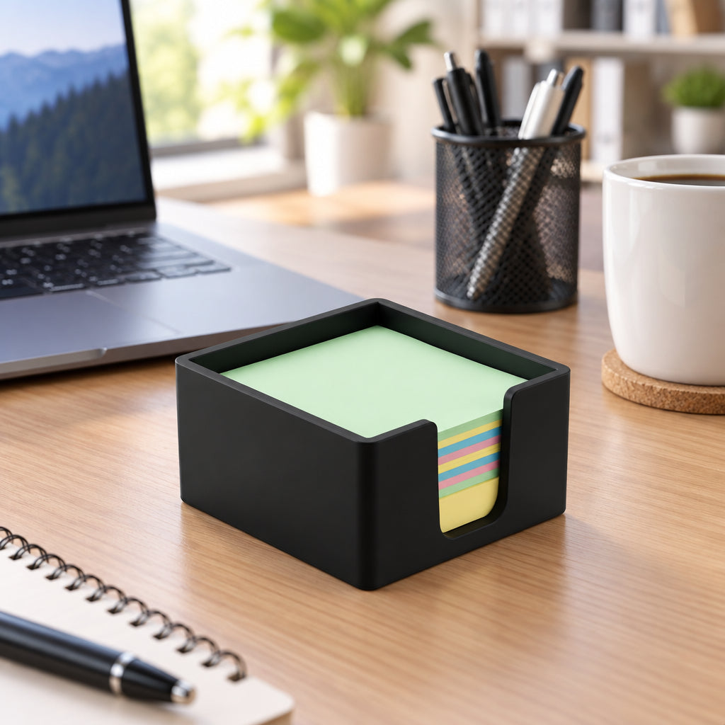 Matte Black Sticky Note Holder for 3×3 in Notes