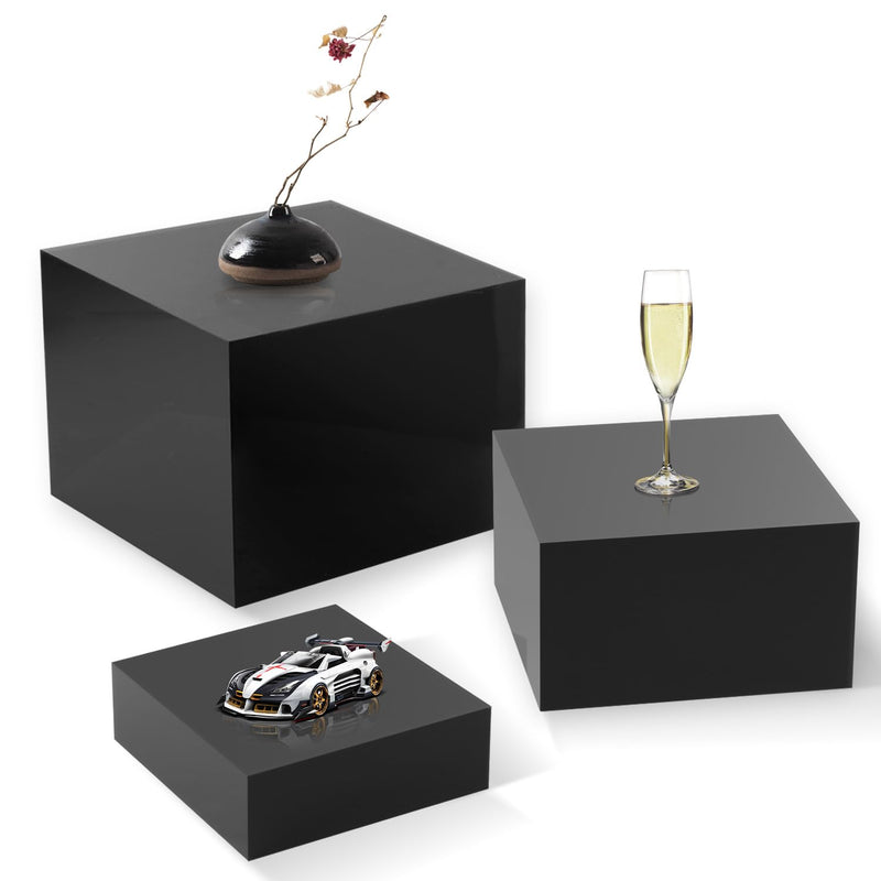 3-Piece Black Acrylic Buffet Display Risers – Yosham