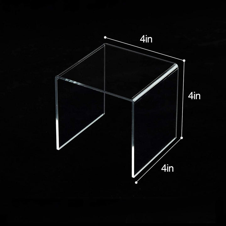 Clear Acrylic Square Display Risers, 4 × 4 × 4 in, Pack of 2 – view 2