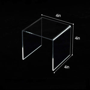 Acrylic Display Risers, 4x4x4 In, Set of 2 – Yosham