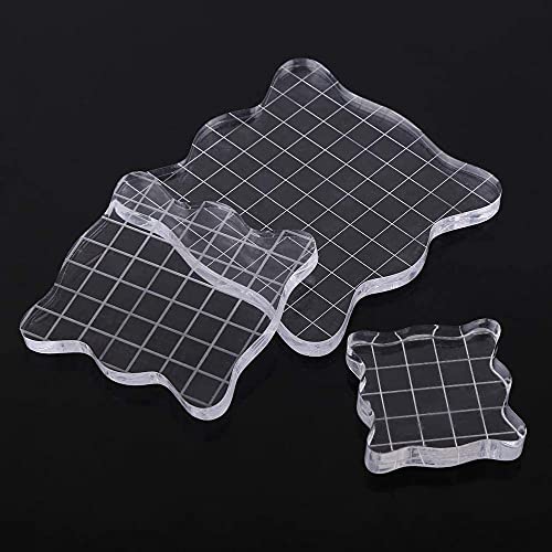 Clear Acrylic Stamp Blocks with Grid, 3-Piece Set – view 11