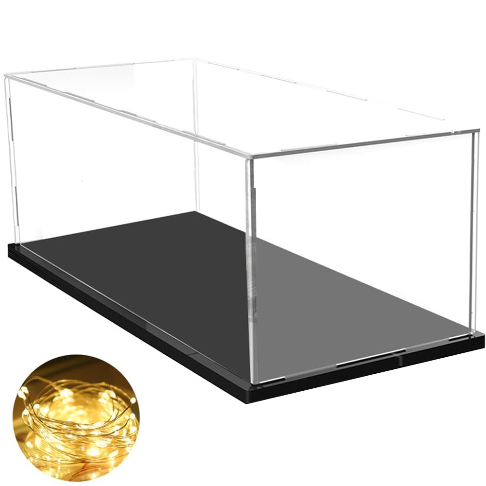 Clear Acrylic Display Case with Black Base – Yosham