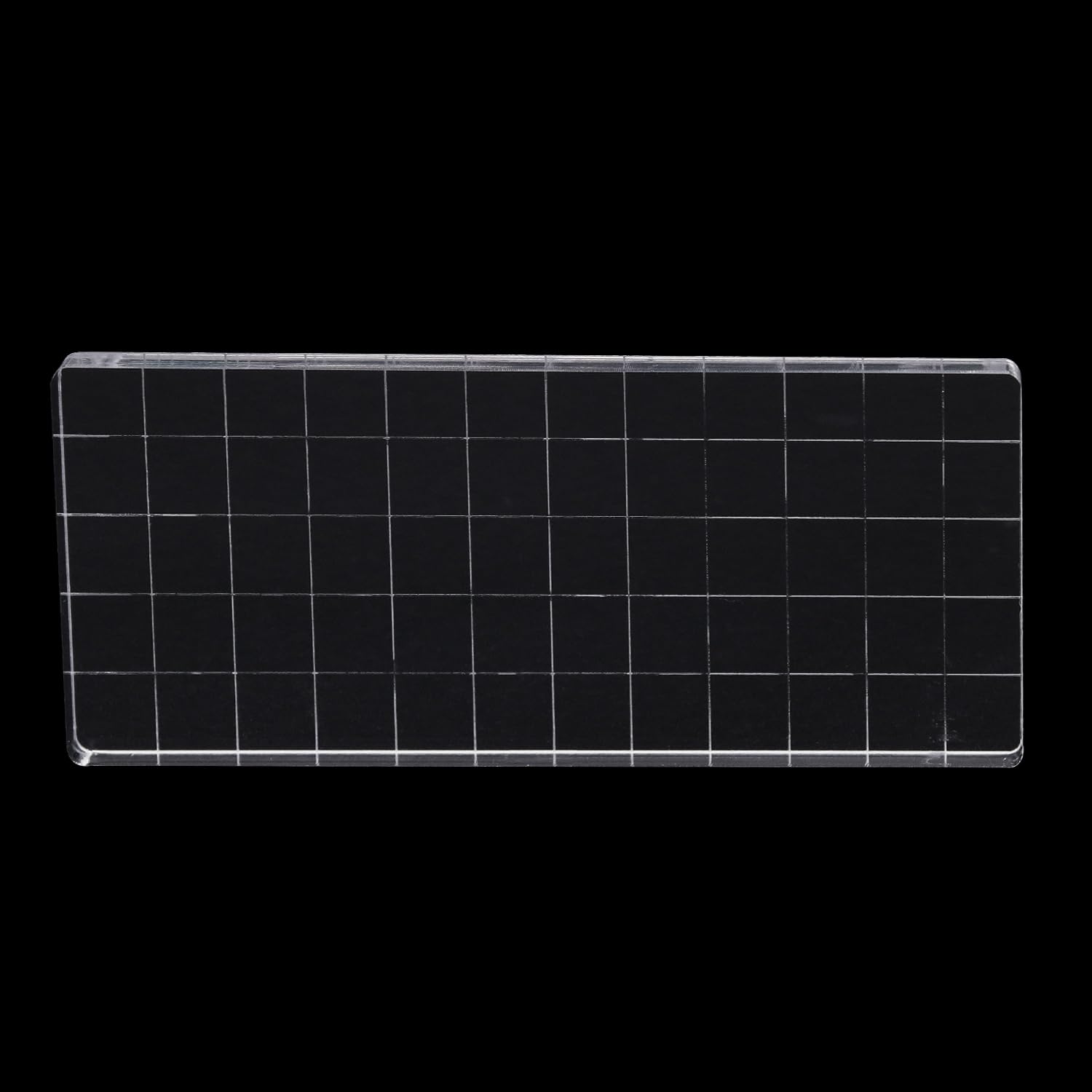Clear Acrylic Stamp Block with Grid Lines
