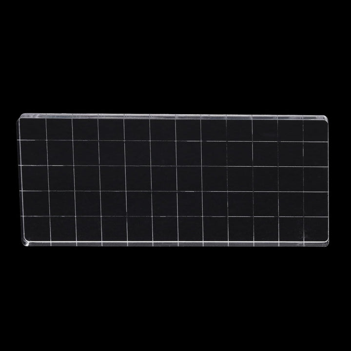 Clear Acrylic Stamp Block with Grid Lines