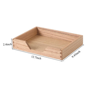 Wooden Desktop Organizer Tray with U-Shape Handle – Yosham