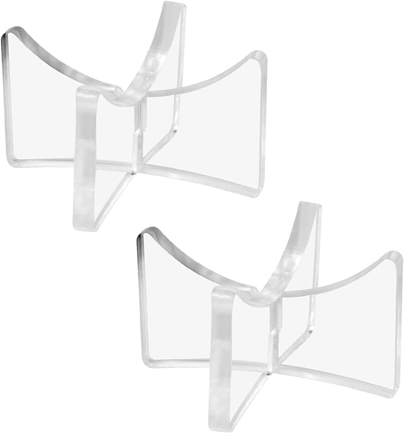 Duveesha Acrylic Ball Display Stand (2 Pack) - Clear Transparent Holder & Storage Rack for Golf, Soccer, Football, Tennis, Cricket & Basketball - Desk Organizer for Home, Office & Trophy Room