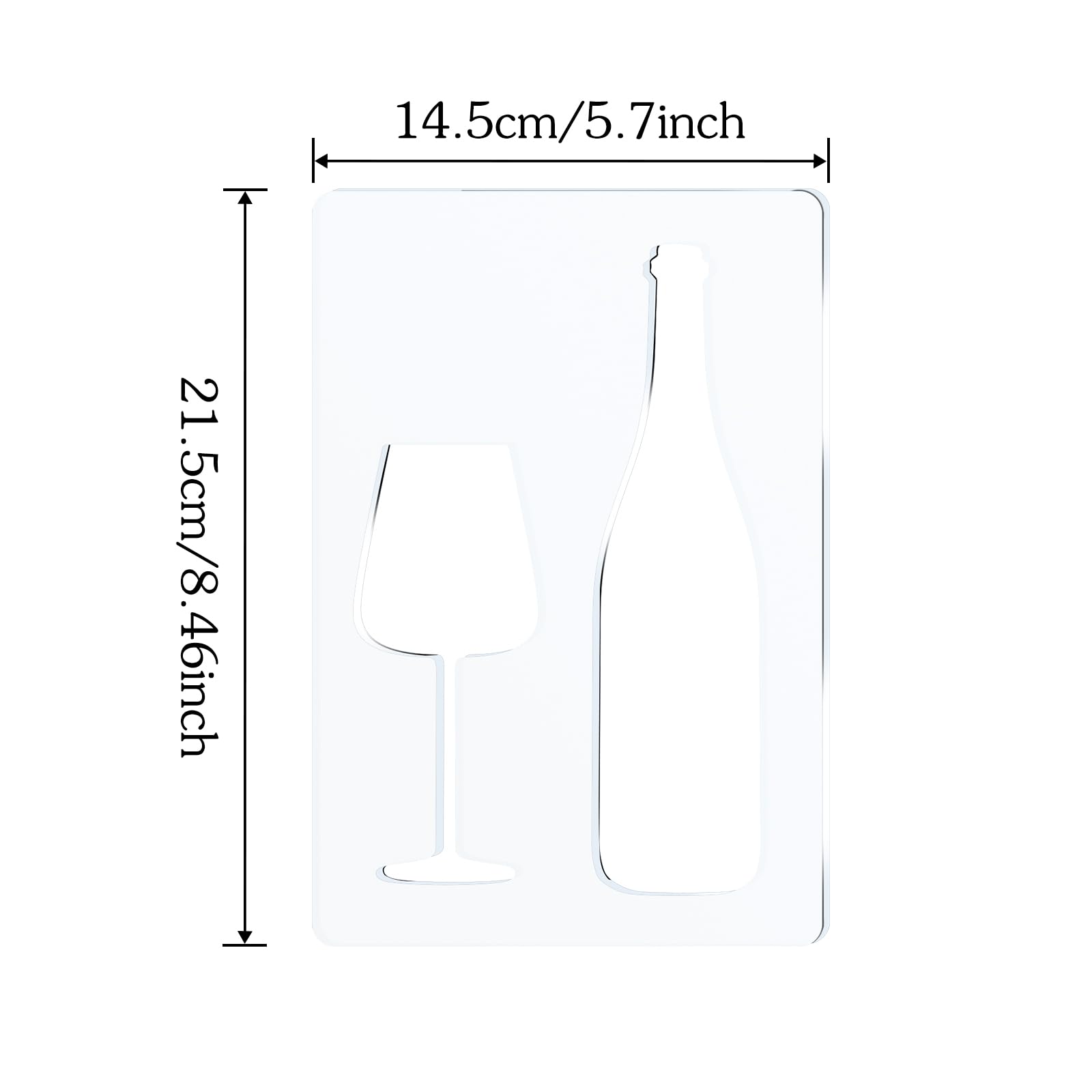 Wine Glass Acrylic Router Inlay Template – view 2
