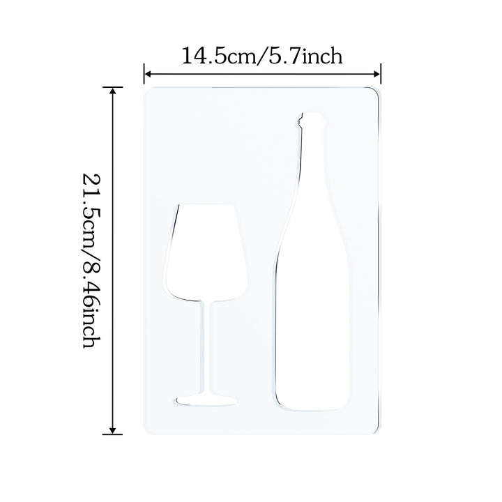 Wine Glass Acrylic Router Inlay Template – view 2