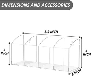 No-Drill Acrylic Wall Pen & Brush Organizer – Yosham