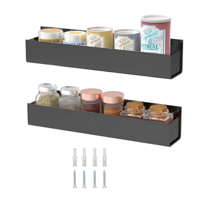 Adhesive Acrylic Spice Rack, Wall Mount, 2-Pack – Yosham