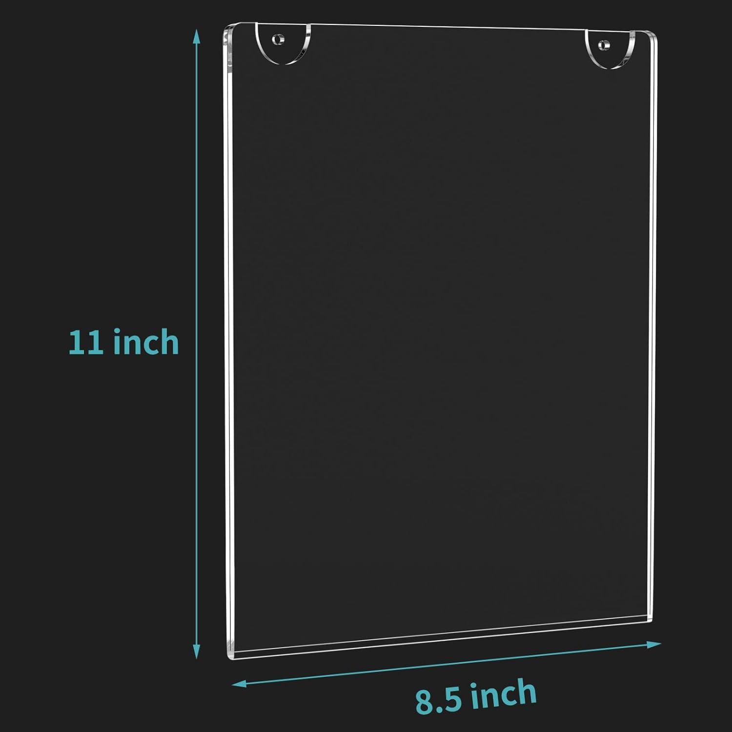 11x8.5 Acrylic Wall Mount Sign Holder, Pack of 6 – Yosham