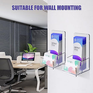 Acrylic Wall-Mount Brochure Holder Rack, 2-Pack – Yosham