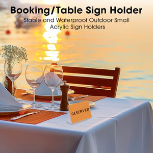 Mini Acrylic Sign Holders, 3.5x2 In, 30-Pack – Yosham
