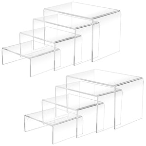 Acrylic Display Risers, 8 Pcs 4 Sizes – Yosham